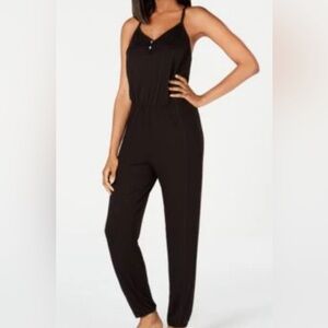 Alfani Intimates Black Pajama Jumpsuit with Sleeveless Design. Large. NWT.